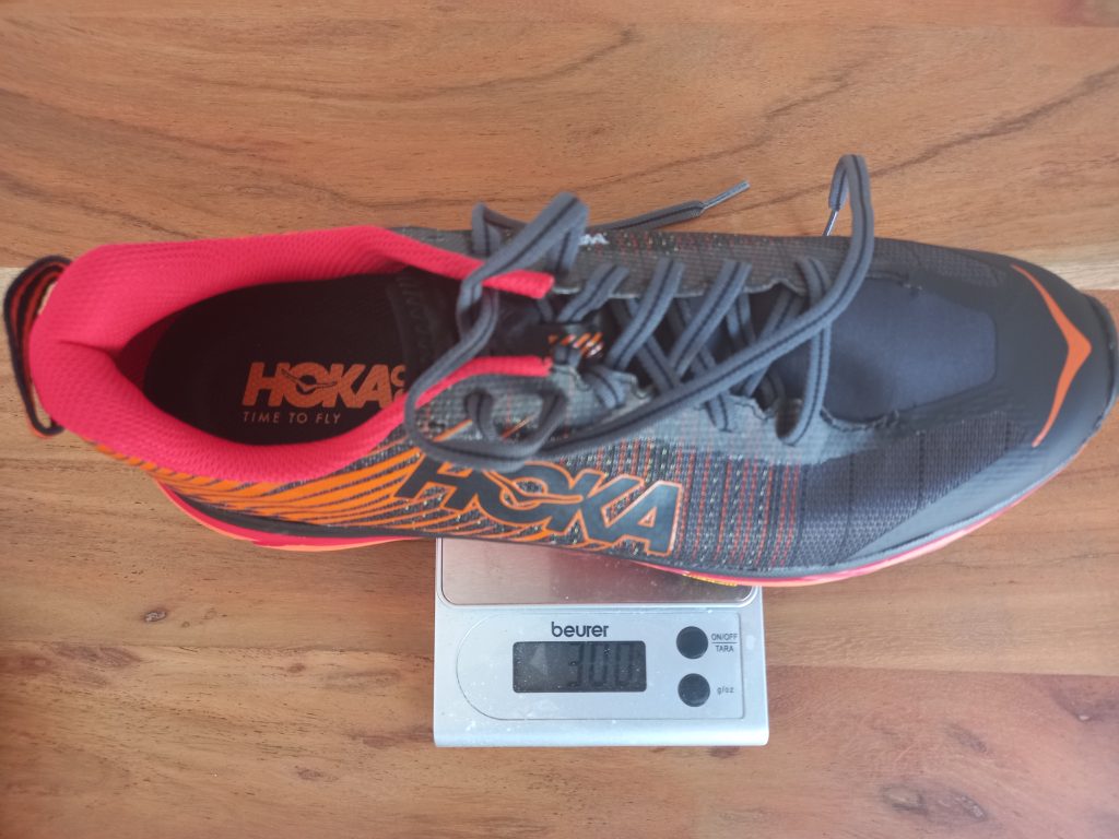 Hoka Mafate Evo 2 - Top view and weight