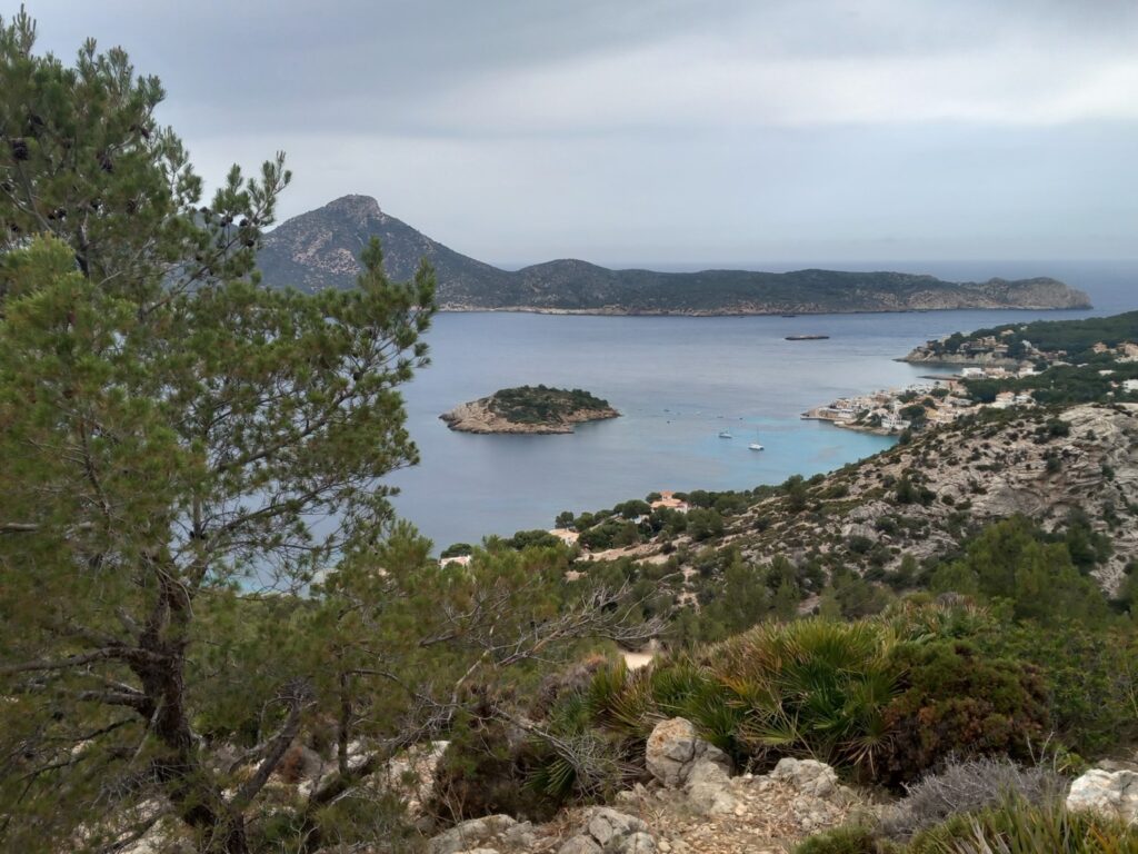 View of Sant Elm and Sa Dragonera