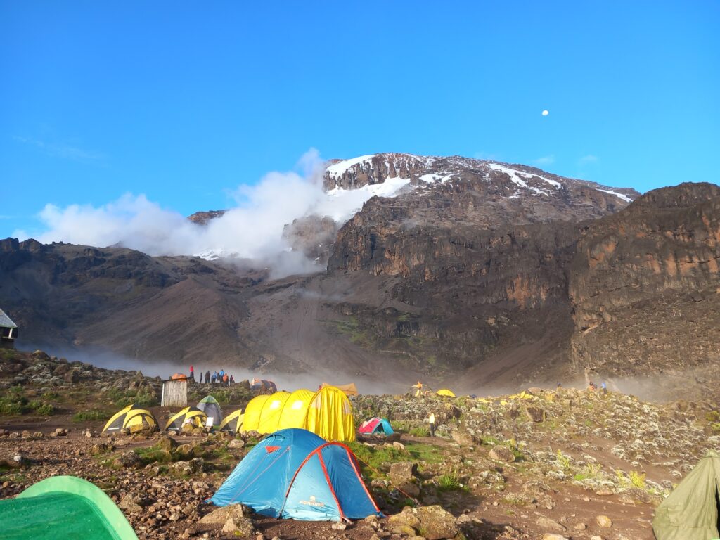 Kilimanjaro Trekking: view of Kibo from Baranco Camp