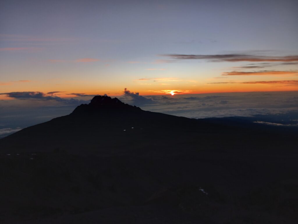 Kilimanjaro Trekking: sunrise towards Mawenzi